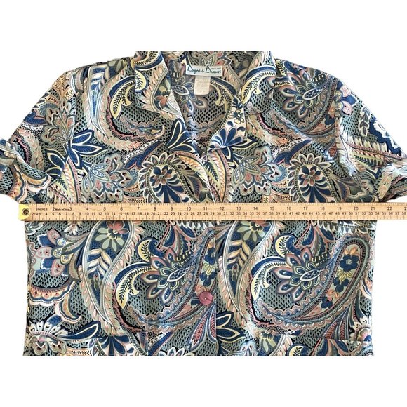 Vintage‎ Draper's & Damon's Floral Polyester Jacket with Pockets sz Petite Small - Picture 5 of 6